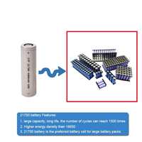 Batterie Li-Ion Cylindrique Semi-Solide Rechargeable NCM 21700 Grade-A 3.6V 3.7V 4000mAh 4500mAh 4800mAh 12A 25A 3C 5C