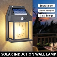 Petite Lampe Murale Solaire Rétro, Économe en Énergie, Étanche avec Détecteur de Mouvement, Ampoule LED pour Maison et Garage, Éclairage Solaire