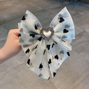 Pinza para el pelo con lazo de tela de varias capas, estilo francés, accesorio de moda para fiesta, clip de resorte - Product Image 4