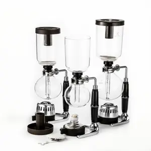 Siphon à café en verre, 1 pièce, prix d'usine, machine à café équilibré, 2 tasses