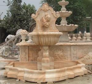 Fabricant en gros <span class=keywords><strong>de</strong></span> fontaines d'eau extérieures en marbre beige élégant <span class=keywords><strong>pour</strong></span> <span class=keywords><strong>jardin</strong></span> - Product Image 4