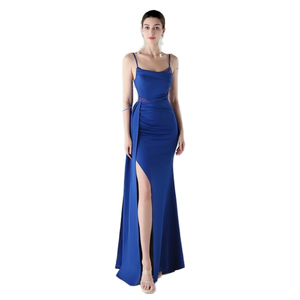 white christmas dresses Royal Blue Chiffon Mother of Bride and Groom Formal Evening Dress XH10–  Sample Sale Dress