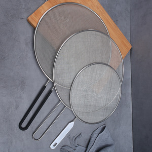 Penutup cipratan minyak saat menangkap daging 13 inci baja tahan karat pelindung percikan lemak layar percikan minyak untuk penggorengan - Product Image 2