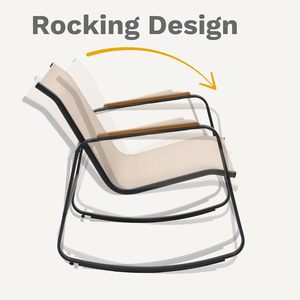 Ensemble <span class=keywords><strong>de</strong></span> table et <span class=keywords><strong>de</strong></span> chaises à bascule d'extérieur, ensemble <span class=keywords><strong>de</strong></span> bistrot <span class=keywords><strong>de</strong></span> patio 3 pièces, tissu respirant, meubles pour cour, pelouse, balcon, <span class=keywords><strong>jardin</strong></span> - Product Image 2