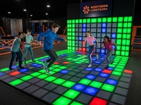 Dalles de jeu interactives à capteur LED pour sol, grille de saut pour centre de divertissement familial