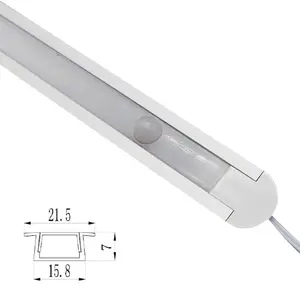 Gondola Lampu Malam Kabinet Mebel, Rak Led Strip Keras Cahaya Linier Tersembunyi 12V 24V Sensor Gerak