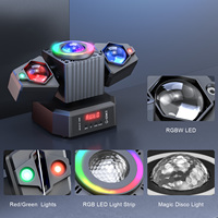 Nouvelle lumière LED RGBW à faisceau laser, effet stroboscopique, télécommande, contrôle sonore, boule magique rotative, lumière de scène pour événements, spectacles, fêtes, DJ