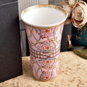 Jarrón de Cerámica de Decoración para el Hogar de Lujo Europeo, Decoraciones Retro, Jarrón de Porcelana para Arreglos Florales Grandes - Product Image 2