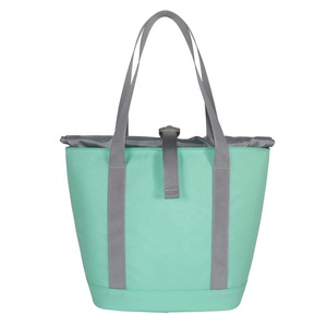 Insulated Cooler Bag 20L Mint Green Handle Zipper Closure Picnic Food Storage - Product Image 6