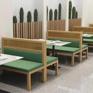 Sang trọng Sushi Cửa hàng đồ nội thất nhà cung cấp màu xanh lá cây gian hàng chỗ ngồi thức ăn nhanh nhà hàng bt723
