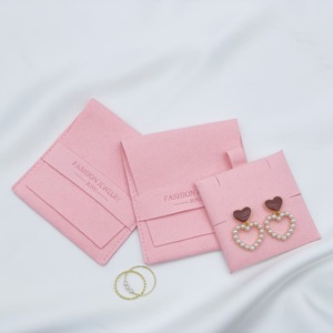 In Stock Custom Microfiber Suede Jewelry <b>Packaging</b> Bags and <b>Box</b>, Gift Velvet Wholesale Jewelry Pouch with Pad - Product Image 5