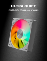 Ventilador de chasis ARGB silencioso de 120 mm con logotipo personalizado para gabinete de computadora para juegos