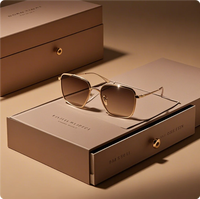 Étui en papier d'emballage de lunettes de luxe imprimé personnalisé de qualité supérieure respectueux de l'environnement carton paquet vide de lunettes de soleil