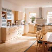 Meubles de cuisine sur mesure durables : Idée moderne pour l'intérieur de votre cuisine – Armoires de cuisine en bois massif, placages et comptoirs en bois