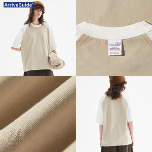 Nuevo Producto al por Mayor, Camiseta Unisex de Algodón 100%, Tejida, 300 Gramos, Lisa, Casual, de Manga Corta, Cuello Redondo, Corte Regular, Tinte Uniforme - Product Image 2