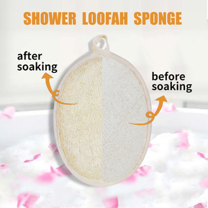 Pure Natural Loofah Rub Bath Towel Japanese Loofah Flesh Bath Towel <b>Back</b> Rub Natural Bath Rub Oval Exfoliating Home Use - Product Image 2
