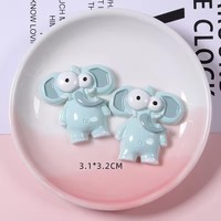 Cabochon en résine peint à la main de haute qualité Figurines d'animaux de zoo à dos plat pour Souvenirs de bricolage Style artificiel