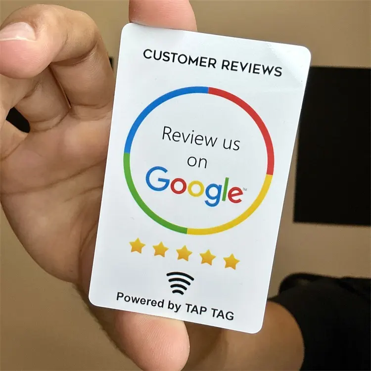 Google टैप समीक्षा टैप समीक्षा के लिए NFC कार्ड किसी भी स्मार्टफ़ोन के साथ Google समीक्षा RFID टैप करें