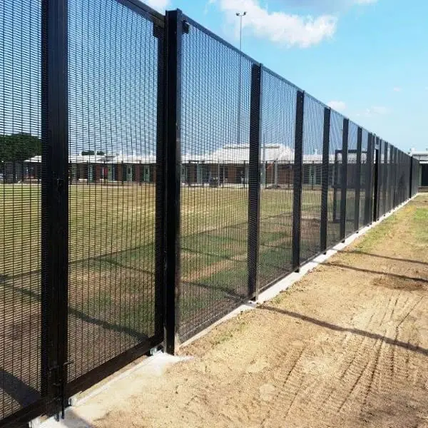 Heavy-duty fencing designed for maximum security, offering reinforced strength and durability