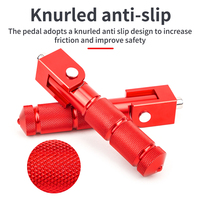 Accessoires de Moto Pédales Arrière Universelles 8mm CNC en Alliage d'Aluminium pour Moto Repose-Pieds Pliants Repose-Pieds