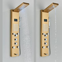 Panneau de douche en acier inoxydable système de tour pluie et cascade Massage Jet pulvérisateur robinet robinet de douche