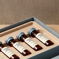 Boîte rigide en carton personnalisée avec couvercle et base bleus pour flacons de peptides, 6 flacons, doublure en éponge, impression offset, soins personnels