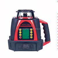 Transmetteur de nivellement des terres agricoles à faisceau laser rouge professionnel, nivellement automatique, niveau laser rotatif avec double écran LCD
