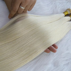 <span class=keywords><strong>Extension</strong></span> I-Tips per <span class=keywords><strong>Capelli</strong></span> Umani <span class=keywords><strong>Veri</strong></span> Vergini Remy a Doppia Trama con Cuticole, Qualità Russa - Product Image 2