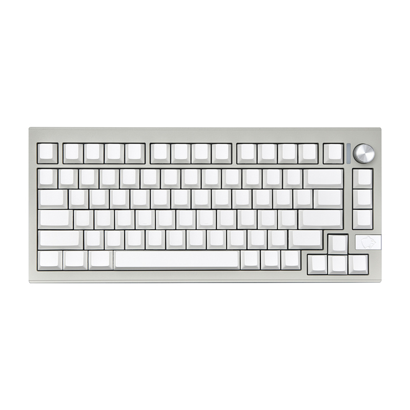 PBT Tastenkappen Set Milchig Weiß - 144 Tasten, Cherry Profil, Retro Braun Kamera Design, Für Mechanische Tastaturen