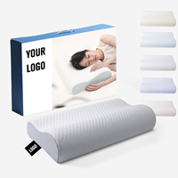 Nouvel Oreiller Ergonomique Orthopédique en Mousse à Mémoire de Forme Bambou à Contour pour Dormeurs sur le Dos ou le Ventre, Oreiller Cervical de Chevet