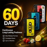 Diffuseur de parfum pour voiture en forme de cassette, cadeau créatif, longue durée (60 jours), plusieurs senteurs, parfum personnalisé, décoration intérieure automobile