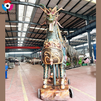 Personnalisation du modèle de simulation Kylin de licorne chinoise ancienne grand modèle animal animatronique pour le parc d'attractions du parc à thème