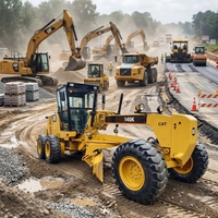 Nouvelle Niveleuse Caterpillar 140H d'origine japonaise avec moteur CAT 140K 3306, PLC et boîte de vitesses – Matériel de construction 2024 à vendre