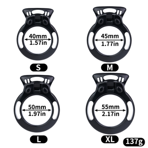 กรงครอบอวัยวะเพศชาย Cobra Cock Lock ขนาด S/M/L ทำจากเรซิน ABS สำหรับผู้ชาย พร้อมแหวนรัดอวัยวะเพศ 4 ขนาด กรงรัดอวัยวะเพศแบบเบา สำหรับ BDSM ป้องกันการหลั่งเร็ว - Product Image 6