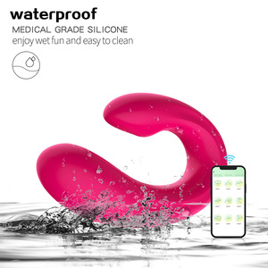 Kabelloser App-gesteuerter Unsichtbarer U-förmiger Dualer Tragbarer Silikon-Dildo-<span class=keywords><strong>Vibrator</strong></span> für Frauen - Product Image 5