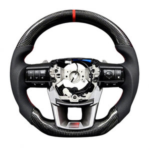 Pour <span class=keywords><strong>Toyota</strong></span> LC76 LC70 Fortuner vigo Hilux revo GR volant en Fiber de carbone véritable personnalisé avec palettes de changement de vitesse - Product Image 1