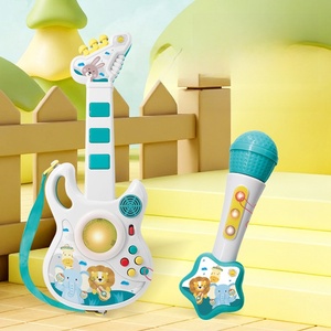 Juguete Musical de Aprendizaje Temprano para Bebés, Guitarra Inteligente de Plástico con Micrófono, Funciona con Pilas - Product Image 1