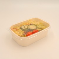 Boîte à lunch pour salade Récipient alimentaire biodégradable Boîte en papier kraft jetable à emporter Conteneur de qualité alimentaire Boîte d'emballage