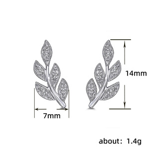 Orecchini a Perno con Ramo d'Ulivo e Foglie Fresche per Donne, Stile Naturale, Accessori per Orecchie da Indossare Ogni Giorno - Product Image 5