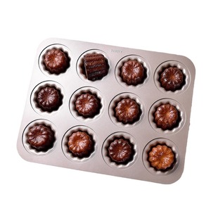Canel Cake Mold 12 Cavity Non Stick Carbon Steel Baking Pan For Cake Making - Product Image 1