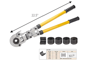 Outil de sertissage à la main de qualité bricolage <span class=keywords><strong>plomberie</strong></span> HVAC pour 1/2 "3/4" 1 "Pro matrices de pressage tuyaux en cuivre Tubes PEX poignée industrielle en plastique - Product Image 6
