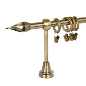 Stardeco fashion europe <span class=keywords><strong>set</strong></span> di aste per tende a doppia asta pali per tende in metallo staffe singole in alluminio <span class=keywords><strong>set</strong></span> di aste per tende <span class=keywords><strong>Hardware</strong></span> - Product Image 1