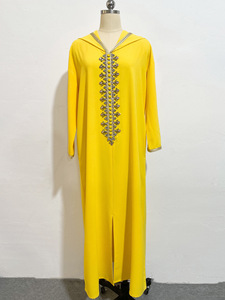 Robe de Ramadan à capuche pour femmes, Abaya, dubaï, turquie, Robe musulmane, Kaftan, diamants, Robe pour femmes, <span class=keywords><strong>Djellaba</strong></span> islamique, nouvelle collection - Product Image 3