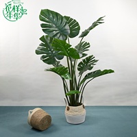 Planta Artificial de Monstera de 150 cm de Altura, Follaje Verde Realista para Decoración de Interiores, Exteriores y Espacios Comerciales