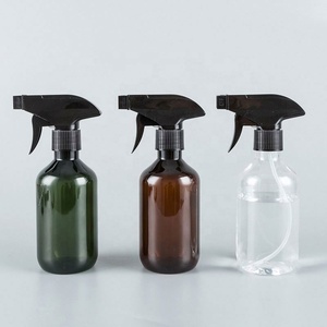 <b>Empty</b> Clear Amber Green 300ml 500ml Daily Care <b>Bottles</b> Boston Round Fine Mist PET Plastic Gun <b>Spray</b> <b>Bottle</b> - Product Image 2
