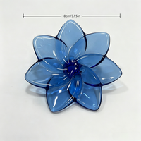 Ornement de fleur de lotus en cristal, sculpture florale en verre soufflé à la main, artisanat en cristal pour la décoration de la maison et du salon