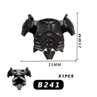 Casque de chevalier médiéval, armure, armes militaires, figurines de soldats, accessoires, blocs de construction, jouets pour enfants B071-B558