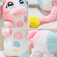 Usine de jouets en peluche : Vache pastel personnalisée, peluches douces, poupées en peluche douces et moelleuses, personnalisables avec votre marque/identité personnelle