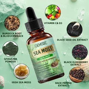 OEM Vegan <span class=keywords><strong>Organic</strong></span> <span class=keywords><strong>Sea</strong></span> Moss Drops Vitamina Seamoss Líquido Gotas Irlandês <span class=keywords><strong>Sea</strong></span> Moss Detox Cleanse Drops - Product Image 3