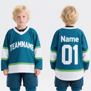 Jersey Hoki Anak Kustom Warna Grosir, Jersey Hoki Anak Tim Kanada Sublimasi Kosong, Jersey Hoki Anak Cina - Product Image 2